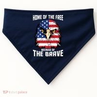 Home Of The Free Because Of The Brave Bald Eagle USA-Made Doggie Bandana thumb 0