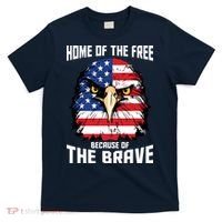 Home Of The Free Because Of The Brave Bald Eagle T-Shirt thumb 0