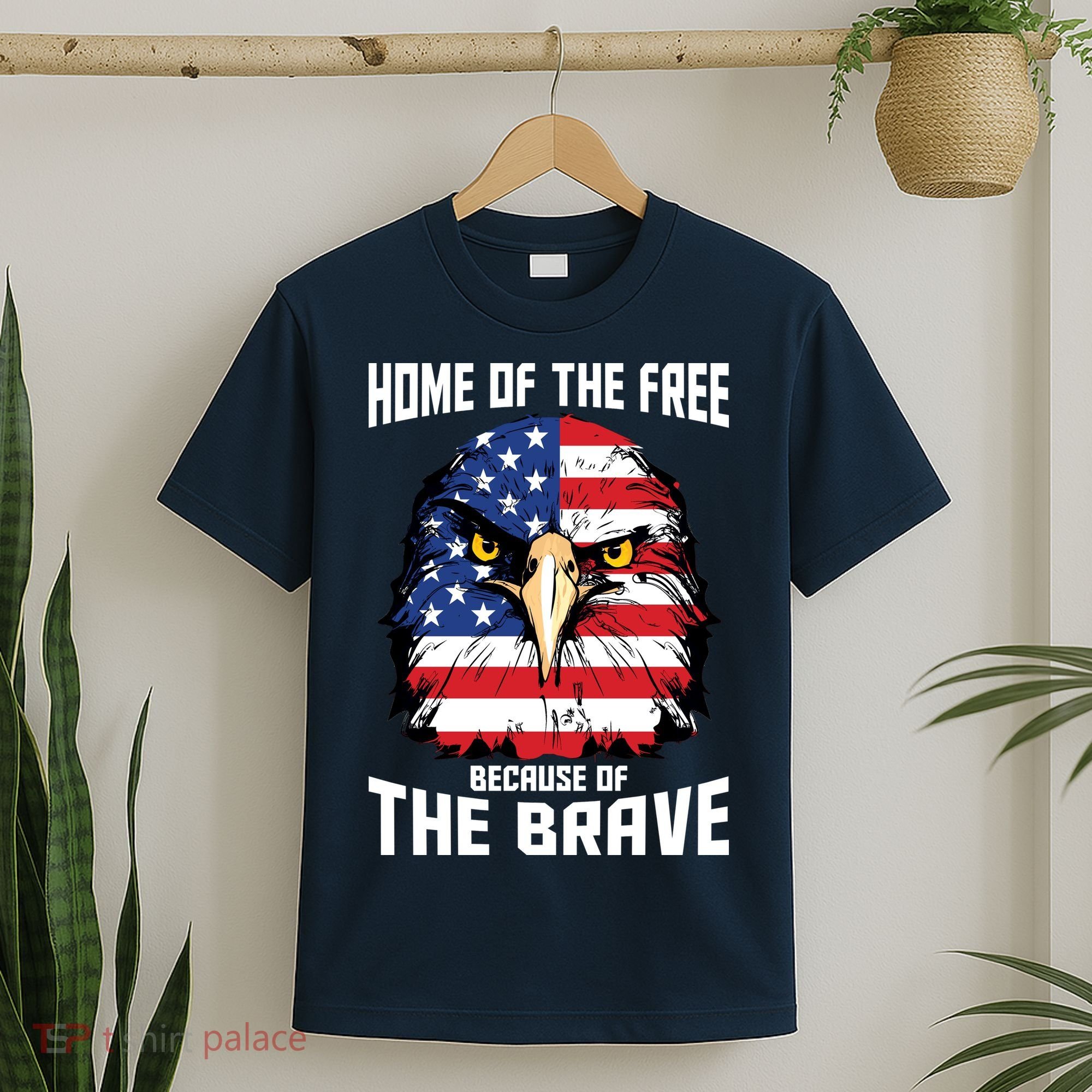 Home Of The Free Because Of The Brave Bald Eagle T-Shirt