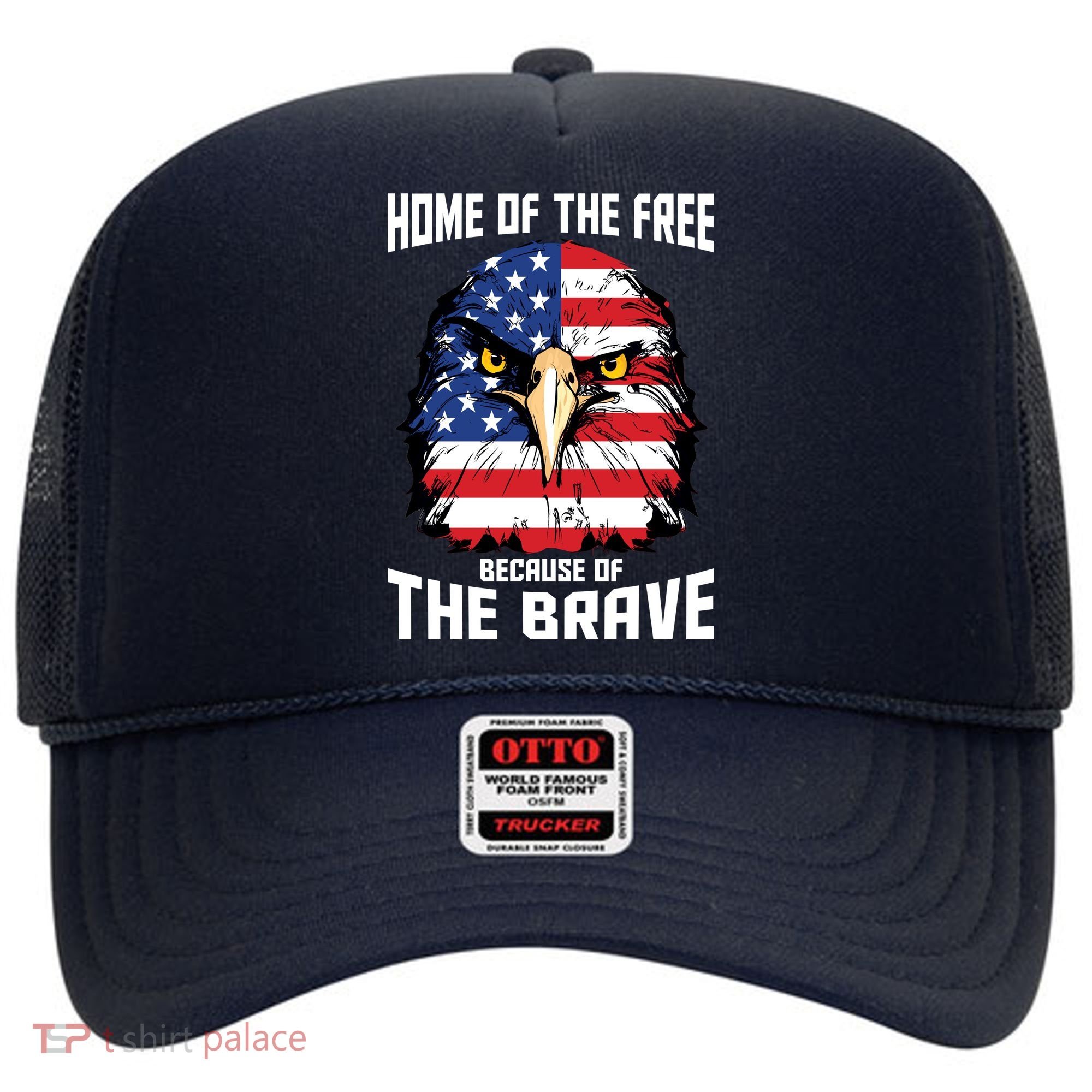 Home Of The Free Because Of The Brave Bald Eagle Hat