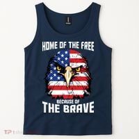 Home Of The Free Because Of The Brave Bald Eagle Tank Top thumb 2