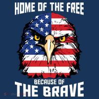 Home Of The Free Because Of The Brave Bald Eagle Tank Top thumb 6