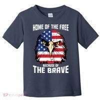 Home Of The Free Because Of The Brave Bald Eagle Toddler T-Shirt thumb 0
