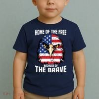 Home Of The Free Because Of The Brave Bald Eagle Toddler T-Shirt thumb 2