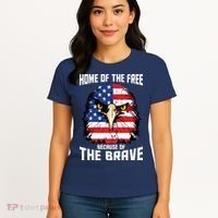 Home Of The Free Because Of The Brave Bald Eagle Women's T-Shirt thumb 4