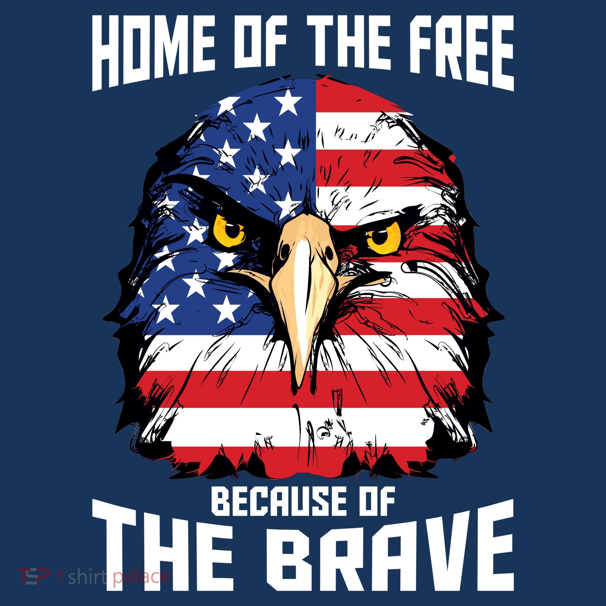 Home Of The Free Because Of The Brave Bald Eagle Women's T-Shirt