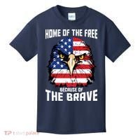 Home Of The Free Because Of The Brave Bald Eagle Kids T-Shirt thumb 0
