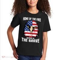 Home Of The Free Because Of The Brave Bald Eagle Kids T-Shirt thumb 2