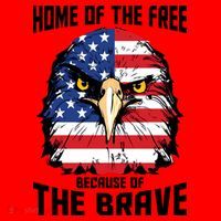 Home Of The Free Because Of The Brave Bald Eagle Santa Hat thumb 1
