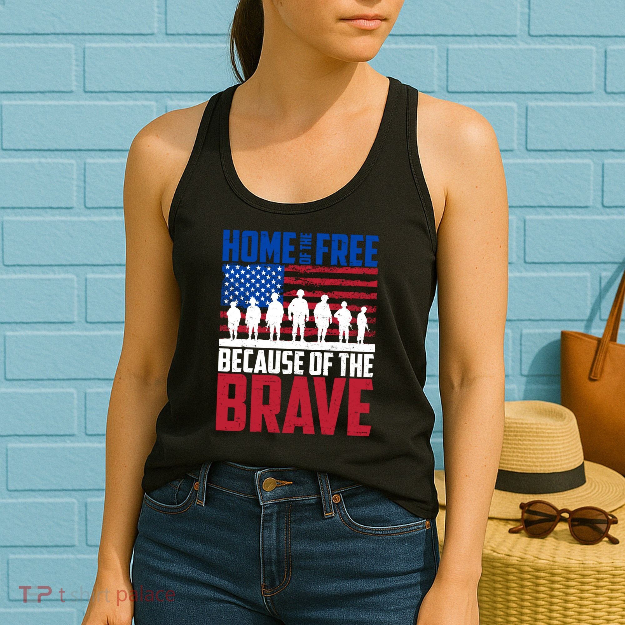Home Of The Free Because Of The Brave Memorial Day Women's Tank Top