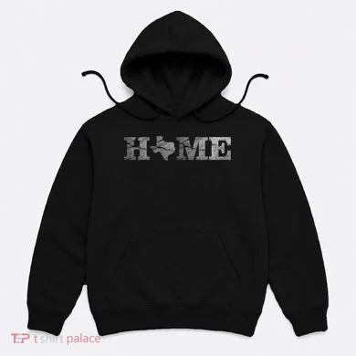 Home Texas State Map Stone Logo Hoodie