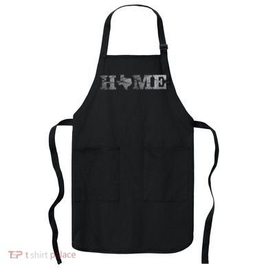 Home Texas State Map Stone Logo Apron