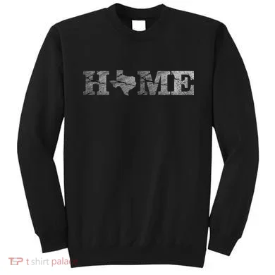 Home Texas State Map Stone Logo Sweatshirt