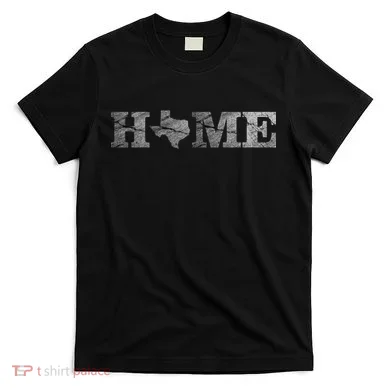 Home Texas State Map Stone Logo T-Shirt
