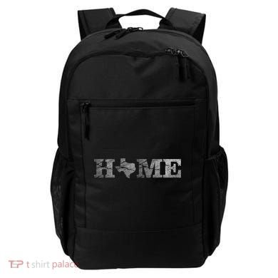 Home Texas State Map Stone Logo Backpack