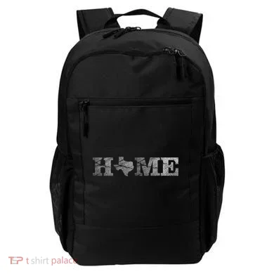 Home Texas State Map Stone Logo Backpack