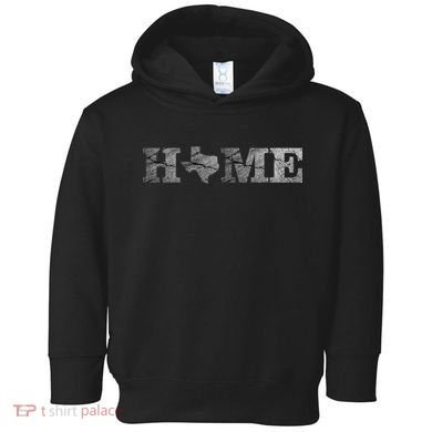 Home Texas State Map Stone Logo Toddler Hoodie