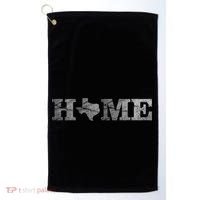 Home Texas State Map Stone Logo Golf Towel thumb 0
