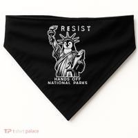 Hands Off National Parks Penguin Resist Protest ALT US USA-Made Doggie Bandana thumb 0