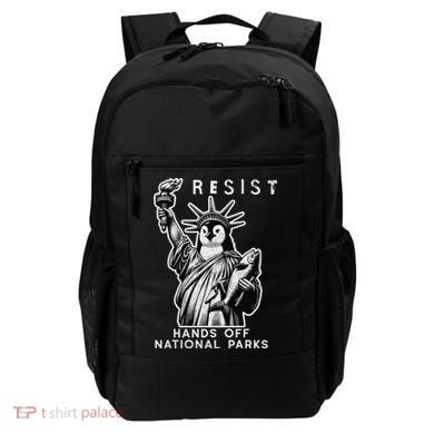 Hands Off National Parks Penguin Resist Protest ALT US Backpack