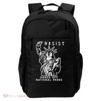 Hands Off National Parks Penguin Resist Protest ALT US Backpack thumb 0