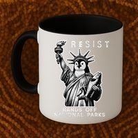 Hands Off National Parks Penguin Resist Protest ALT US Coffee Mug thumb 2