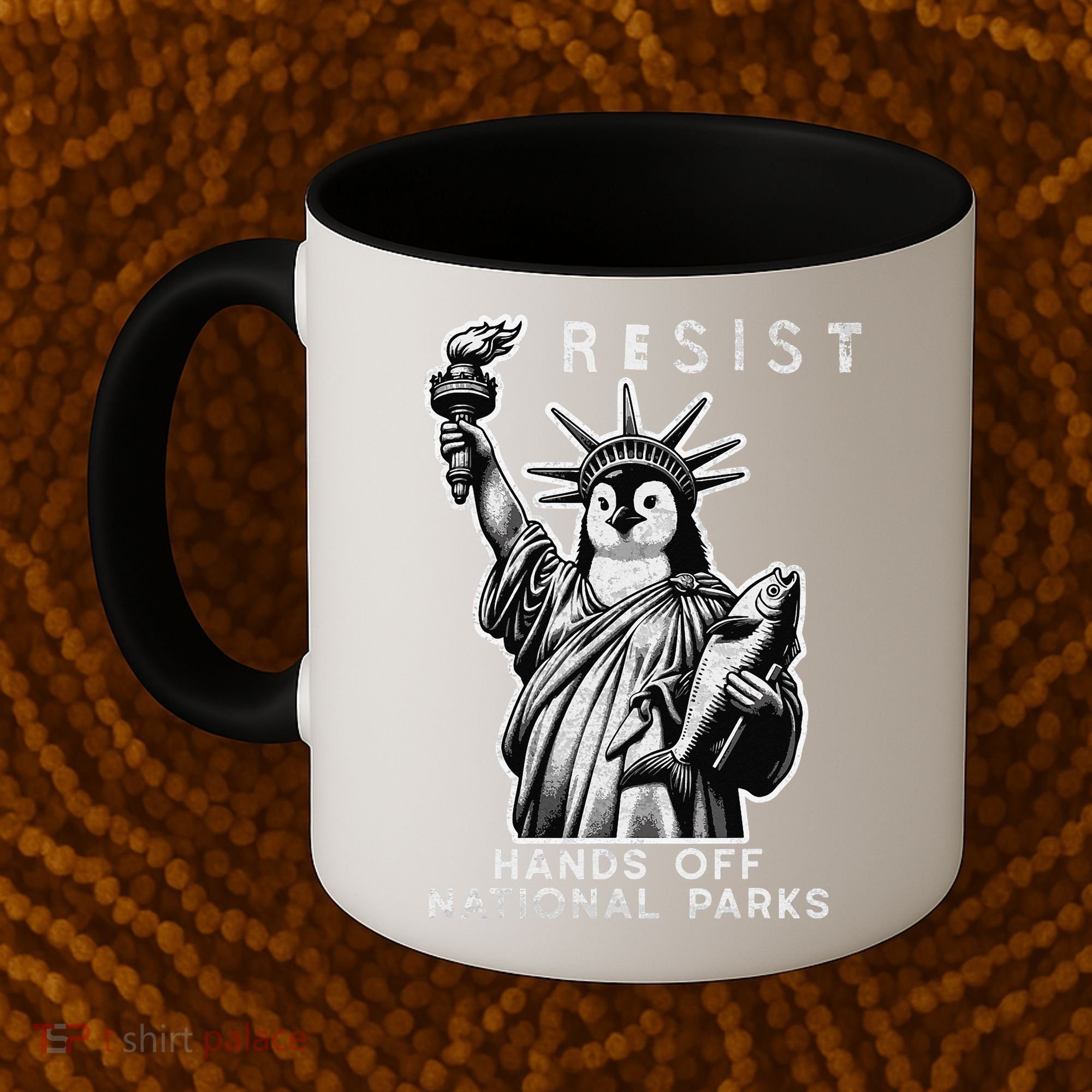 Hands Off National Parks Penguin Resist Protest ALT US Coffee Mug