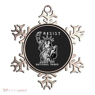 Hands Off National Parks Penguin Resist Protest ALT US Ornament