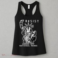 Hands Off National Parks Penguin Resist Protest ALT US Women's Tank Top thumb 3