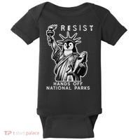 Hands Off National Parks Penguin Resist Protest ALT US Baby Bodysuit thumb 0