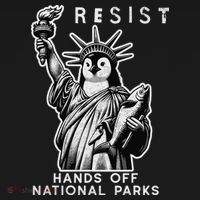 Hands Off National Parks Penguin Resist Protest ALT US Baby Bodysuit thumb 2