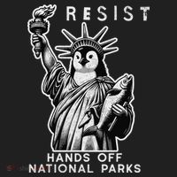 Hands Off National Parks Penguin Resist Protest ALT US Hat thumb 2