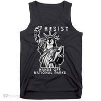 Hands Off National Parks Penguin Resist Protest ALT US Tank Top thumb 0