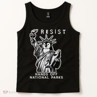 Hands Off National Parks Penguin Resist Protest ALT US Tank Top thumb 2