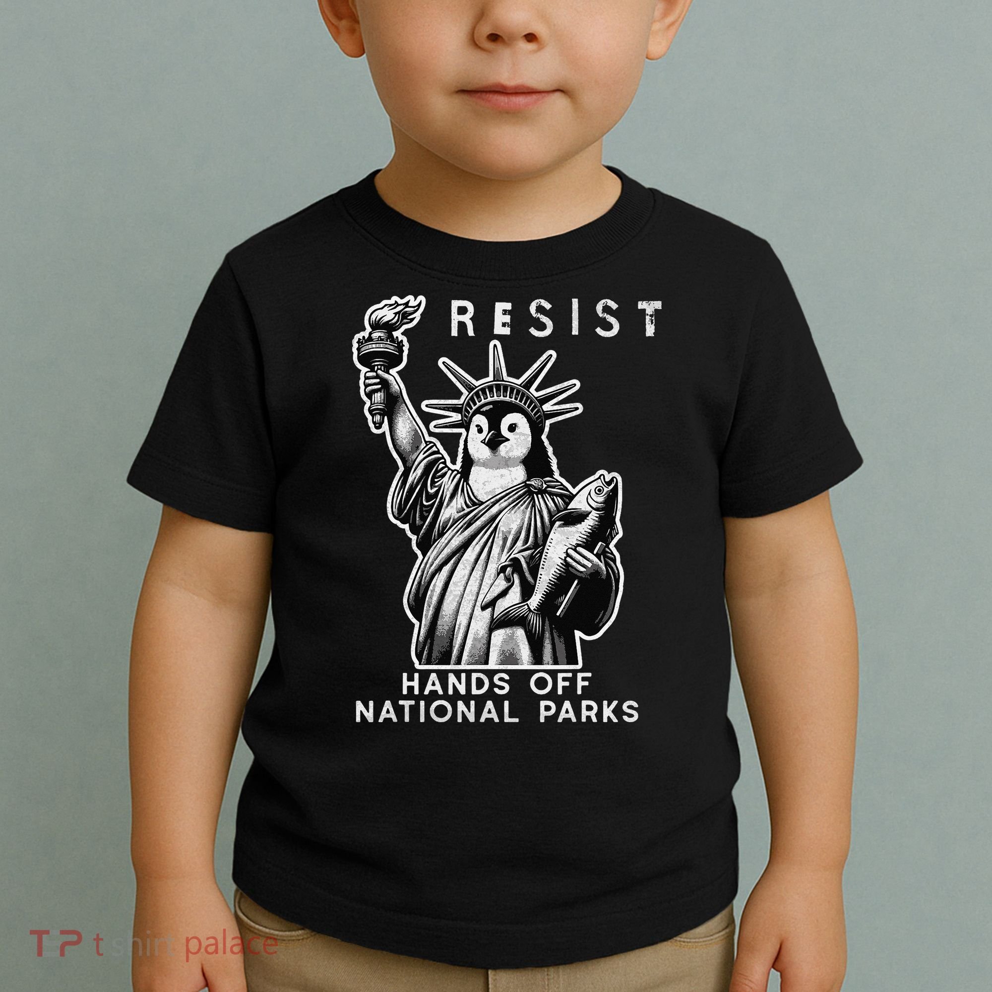 Hands Off National Parks Penguin Resist Protest ALT US Toddler T-Shirt