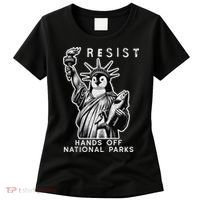 Hands Off National Parks Penguin Resist Protest ALT US Women's T-Shirt thumb 0