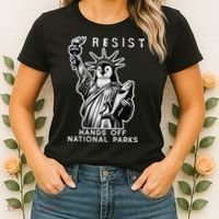 Hands Off National Parks Penguin Resist Protest ALT US Women's T-Shirt thumb 2