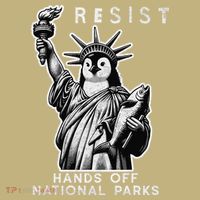 Hands Off National Parks Penguin Resist Protest ALT US Mousepad thumb 1