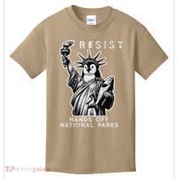 Hands Off National Parks Penguin Resist Protest ALT US Kids T-Shirt thumb 0