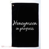 Honeymoon In Progress Golf Towel thumb 0