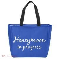Honeymoon In Progress Tote Bag thumb 0