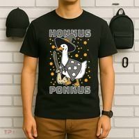 Honkus Ponkus Funny Duck Halloween T-Shirt thumb 6