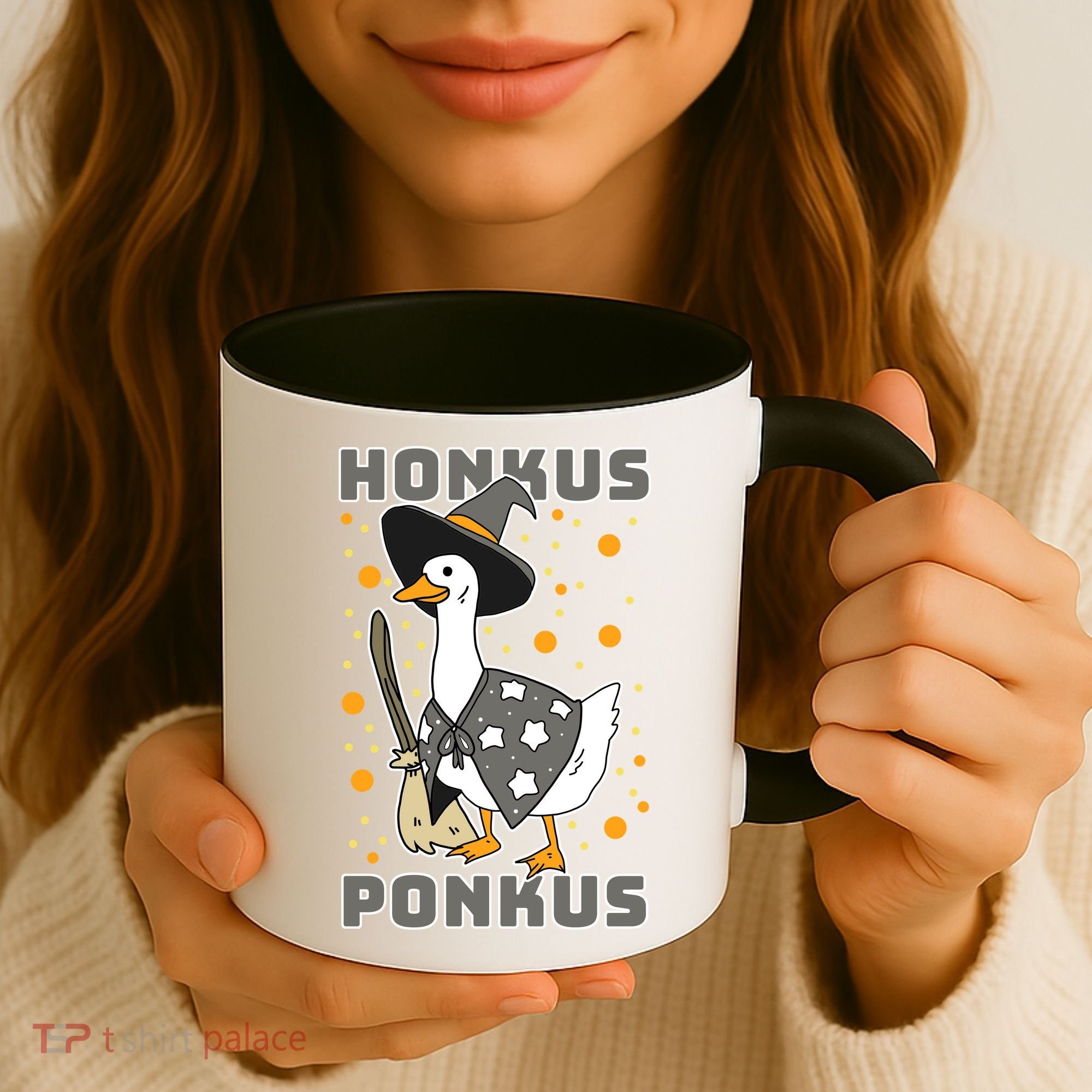 Honkus Ponkus Funny Duck Halloween Coffee Mug