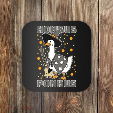 Honkus Ponkus Funny Duck Halloween Coaster