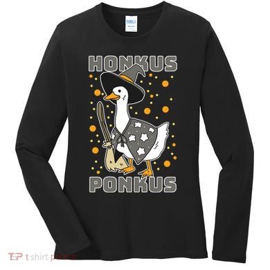Honkus Ponkus Funny Duck Halloween Women's Long Sleeve Shirt