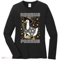Honkus Ponkus Funny Duck Halloween Women's Long Sleeve Shirt thumb 0