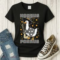 Honkus Ponkus Funny Duck Halloween Women's T-Shirt thumb 3