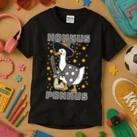 Honkus Ponkus Funny Duck Halloween Kids T-Shirt thumb 3