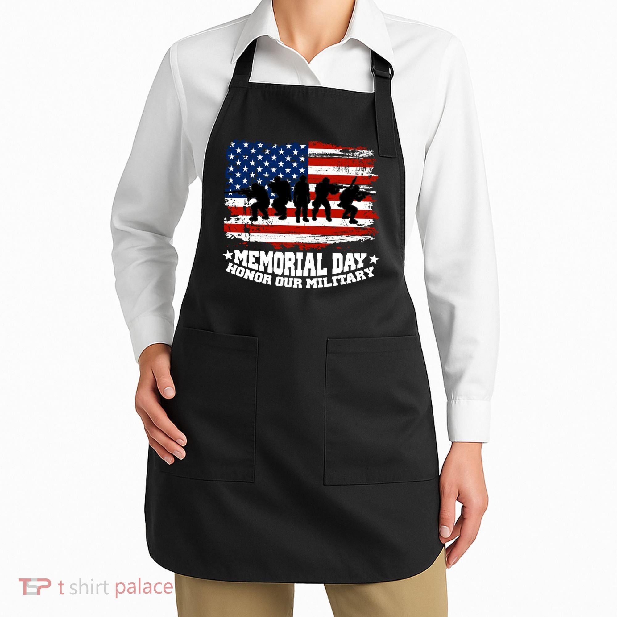 Honor Our Military  Memorial Day Apron