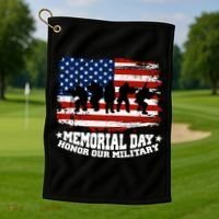 Honor Our Military  Memorial Day Golf Towel thumb 1